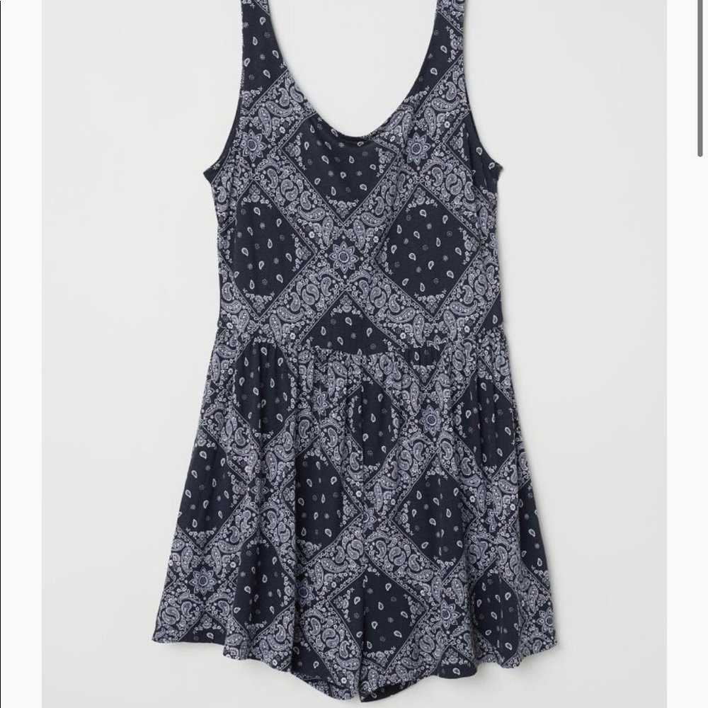 Paisley jersey romper